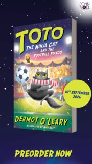 Everyone’s favourite Ninja cat is back!!
Preorder your copy of Toto the Ninja Cat and the Football Fiasco ahead of its release on 10th September.
@dermotoleary 🔥⚽️